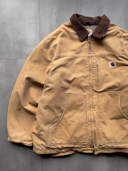 VINTAGE CARHARTT SHERPA LINED TAN ARCTIC JACKET - XXL