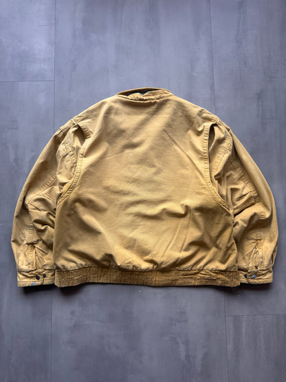 VINTAGE WOODSMAN FADED YELLOW TRUCKER JACKET - XL