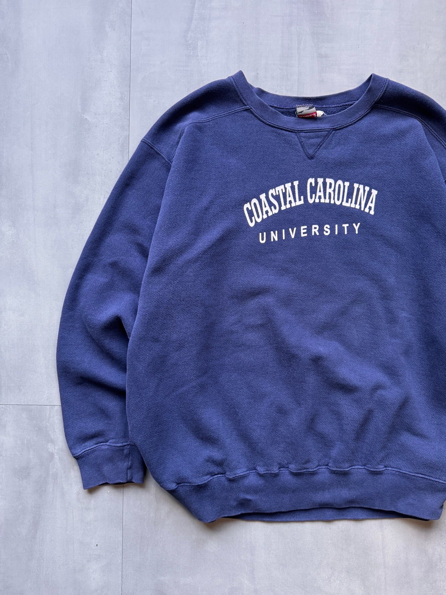 VINTAGE COASTAL CAROLINA NAVY BLUE SWEATER - XLARGE