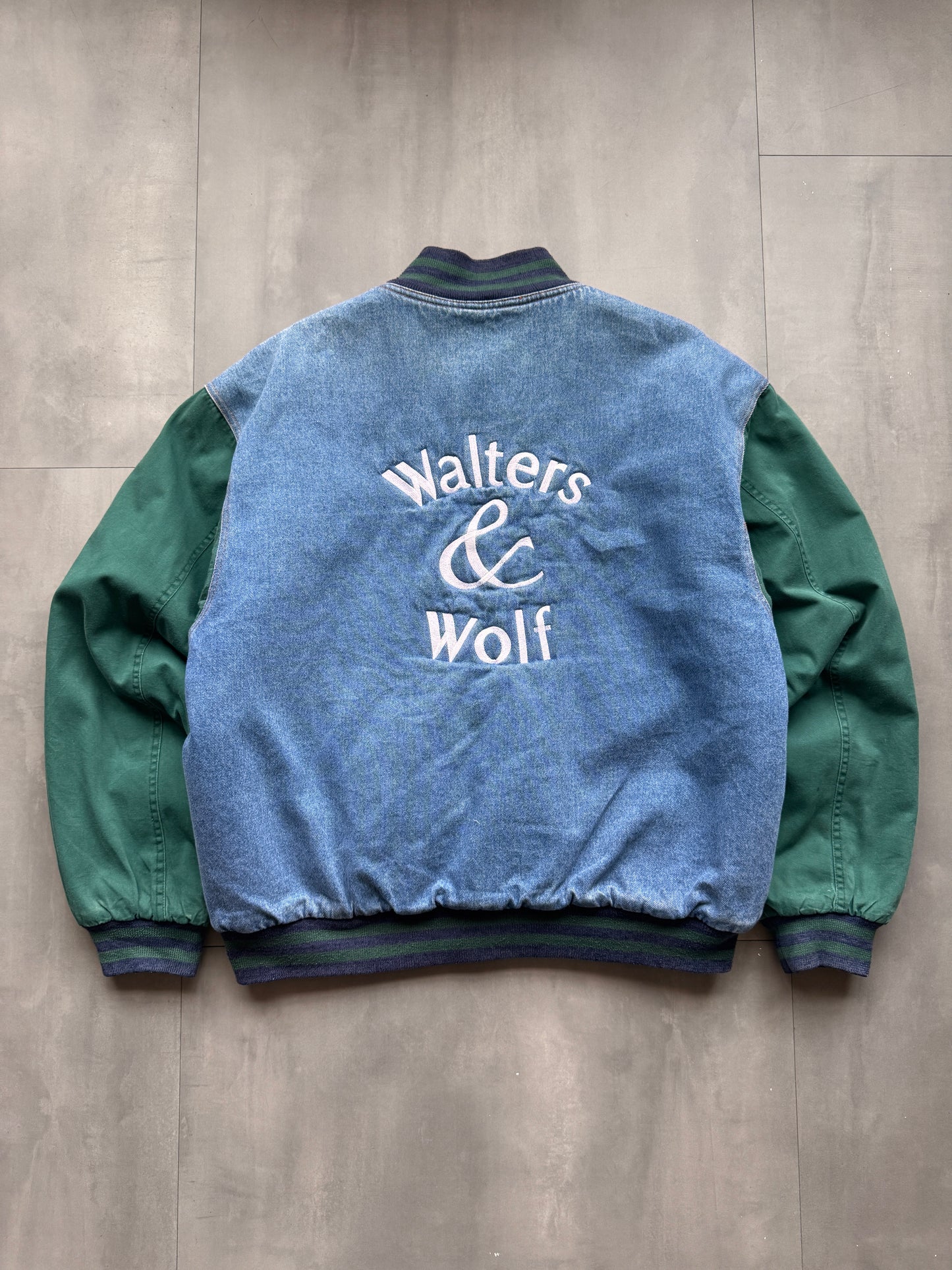 VINTAGE WALTERS & WOLF BASEBALL JACKET - XL