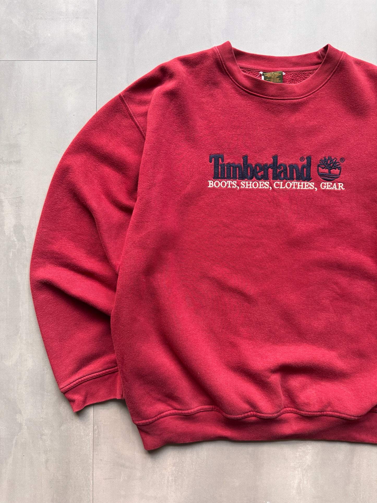 VINTAGE TIMBERLAND RED SWEATER - XL