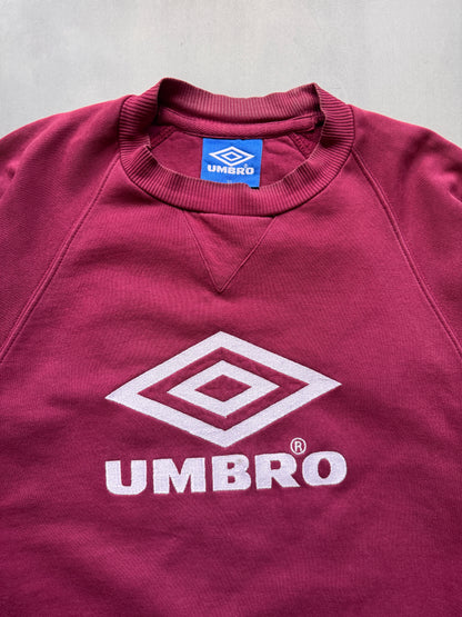 VINTAGE UMBRO MAROON SWEATER - L