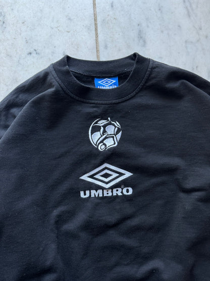 UMBRO EUROS '96 BLACK SWEATER - LARGE/XLARGE