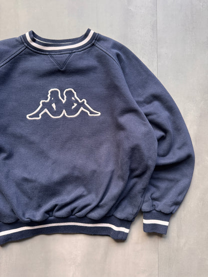 VINTAGE KAPPA NAVY SWEATER - S