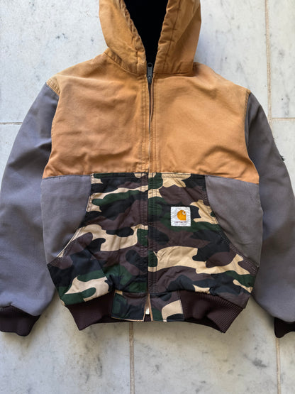 CARHARTT REWORKED CAMO PATTERN ACTIVE JACKET - XSMALL