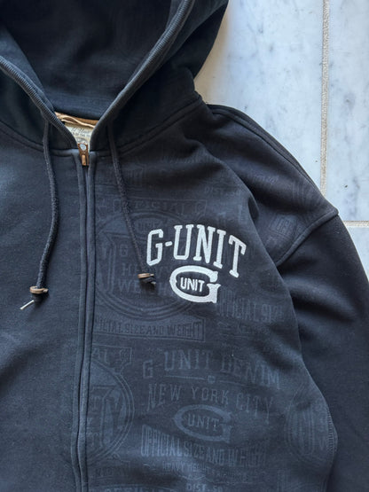 G-UNIT BLACK ZIP UP HOODIE - XLARGE