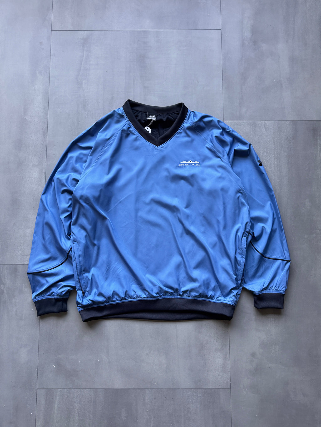 VINTAGE UNDERARMOUR NEW MEXICO TECH BLUE WINDBREAKER - XL