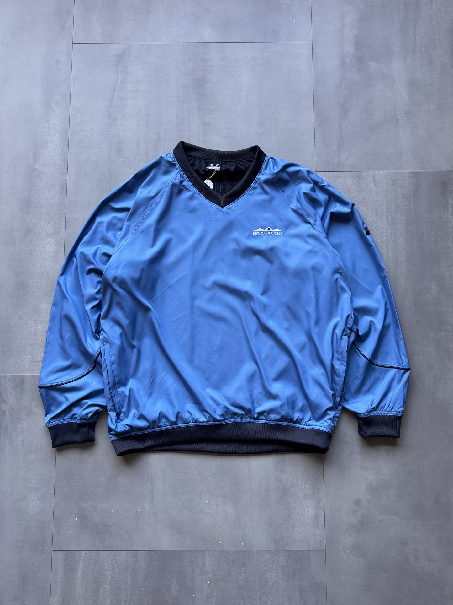VINTAGE UNDERARMOUR NEW MEXICO TECH BLUE WINDBREAKER - XL