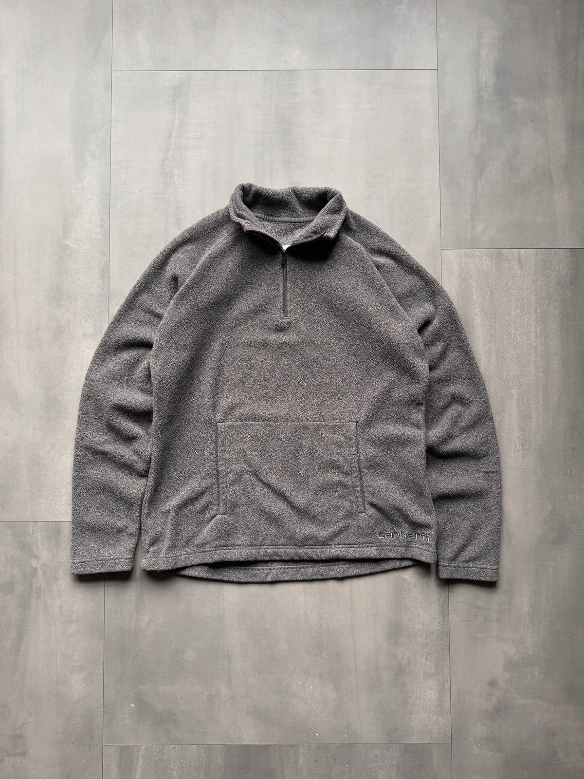 CARHARTT GREY 1/4 ZIP FLEECE - SMALL