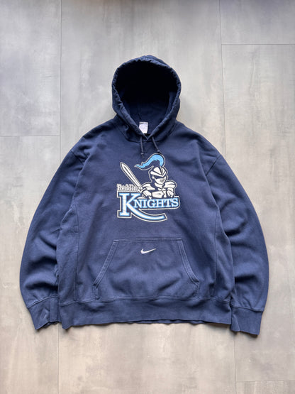 VINTAGE NIKE REDDING KNIGHTS BLUE HOODIE - XL