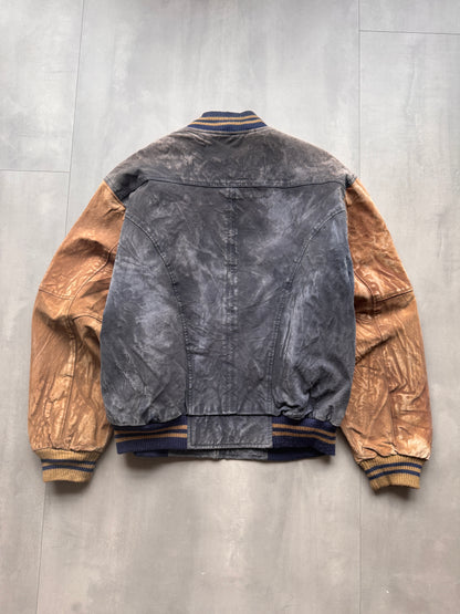 VINTAGE PORT AUTHORITY SUEDE BOMBER JACKET - M
