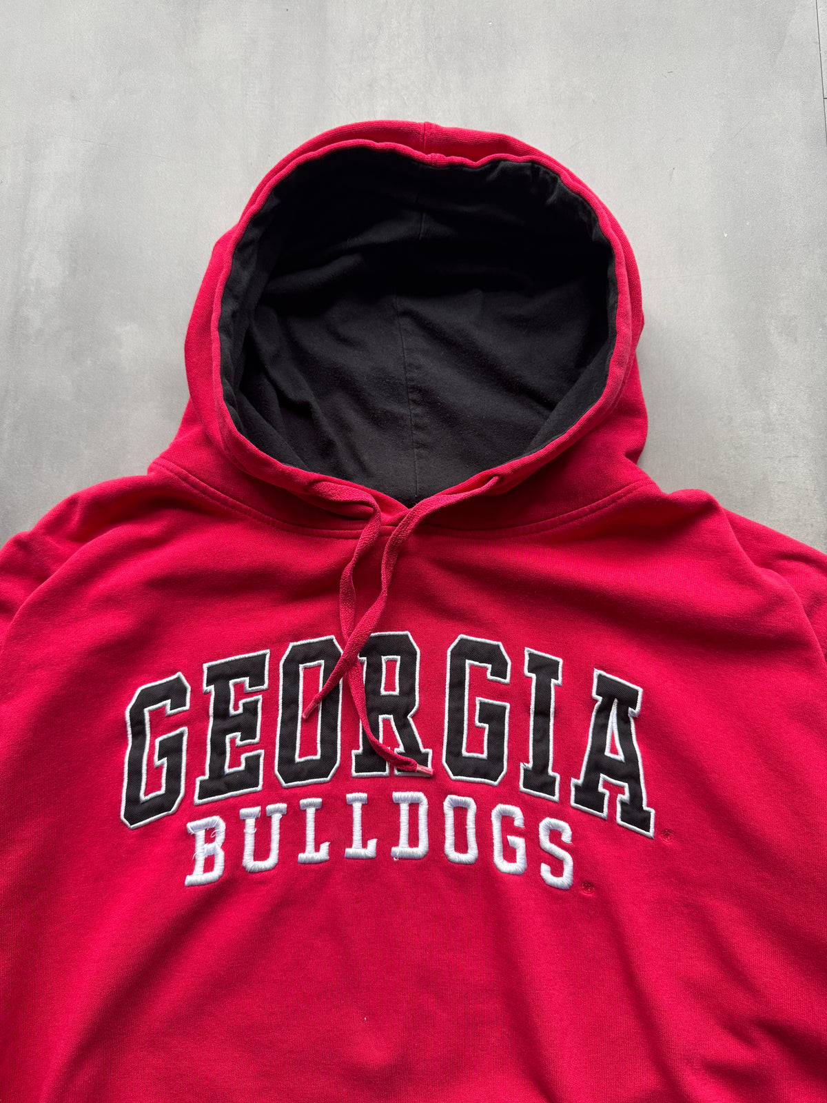 VINTAGE GEORGIA BULLDOGS RED HOODIE - XL