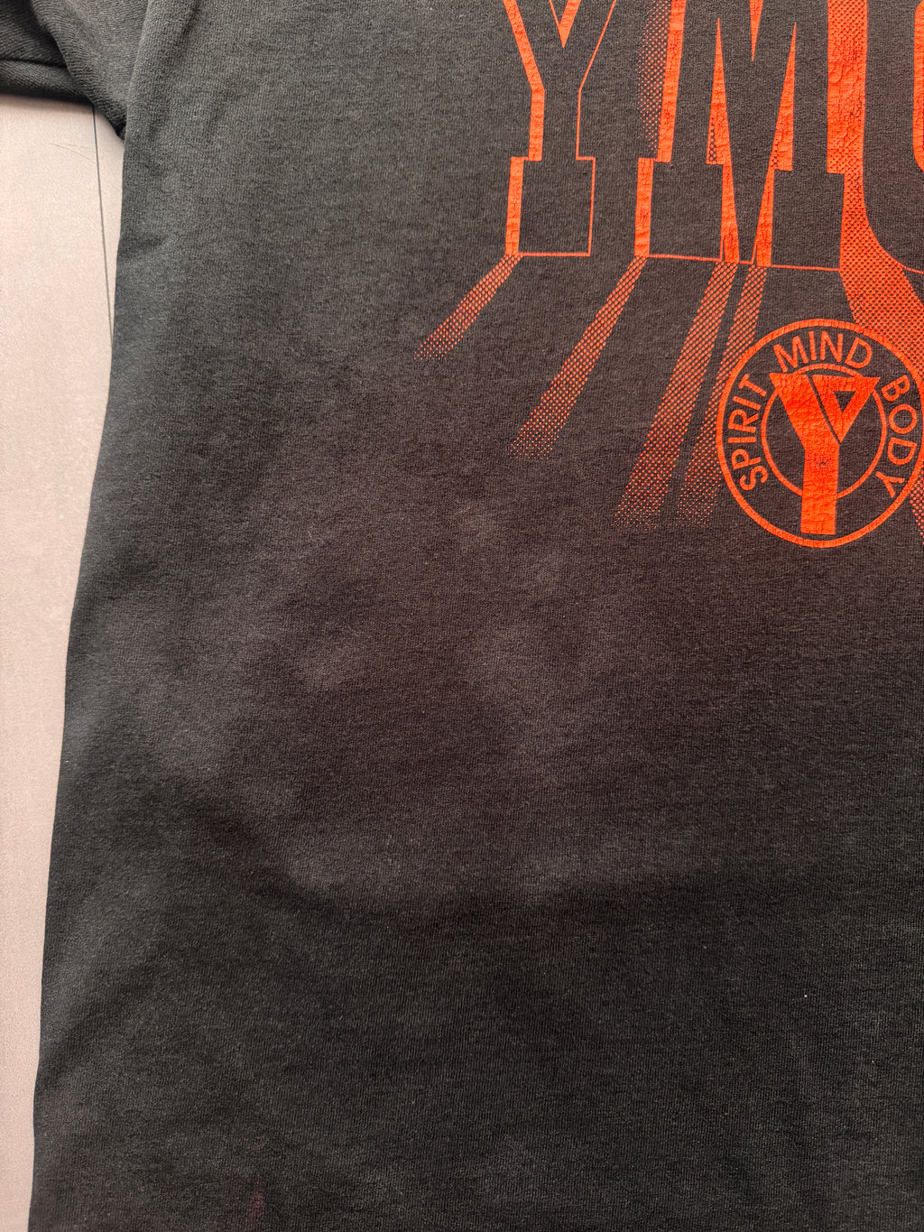 VINTAGE YMCA BLACK TEE - XL