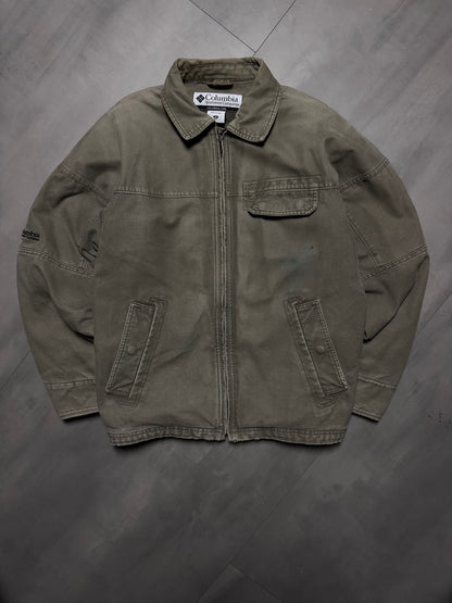 COLUMBIA GREY TRUCKER JACKET - MEDIUM