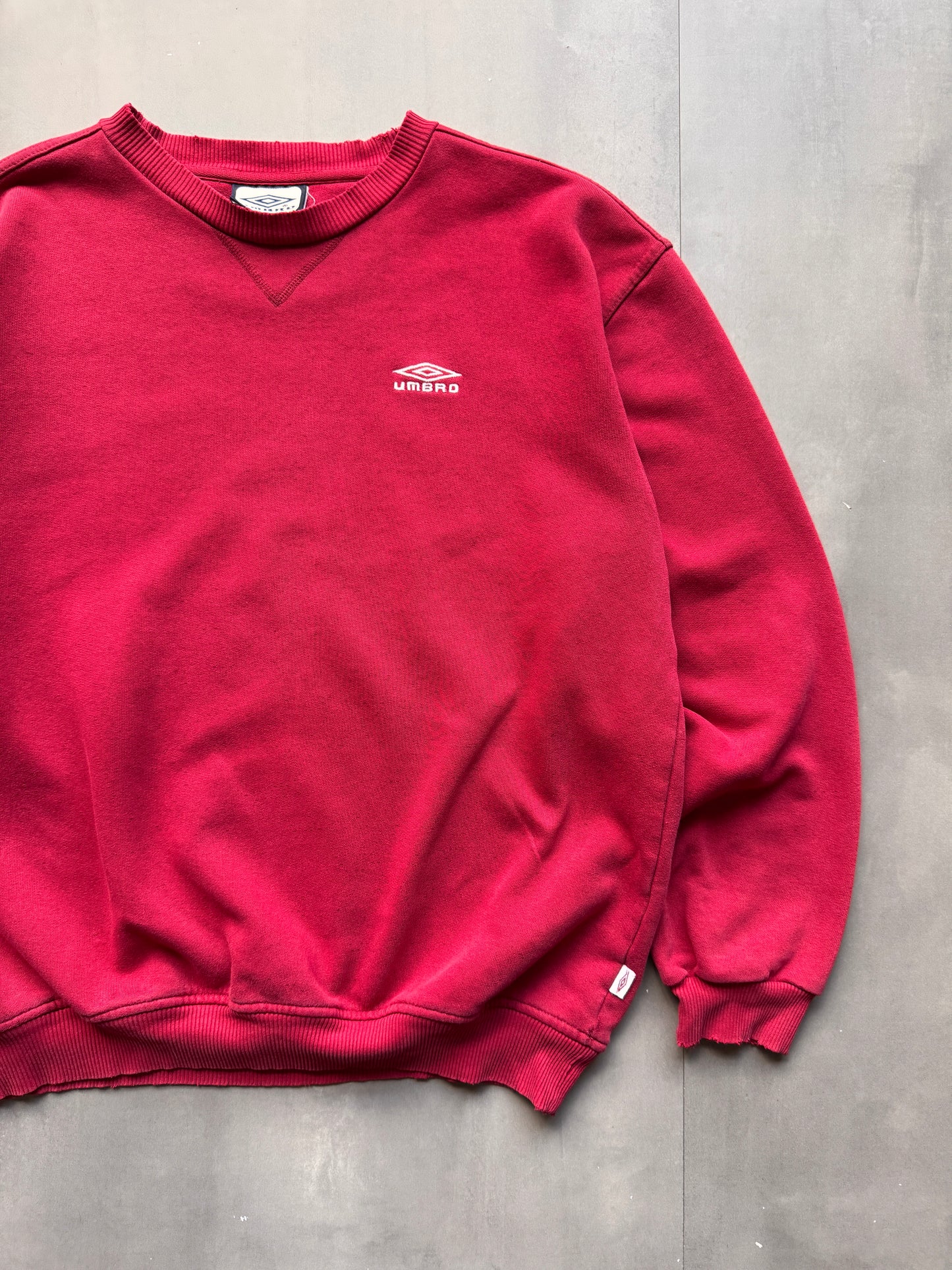 VINTAGE UMBRO MAROON SWEATER - M