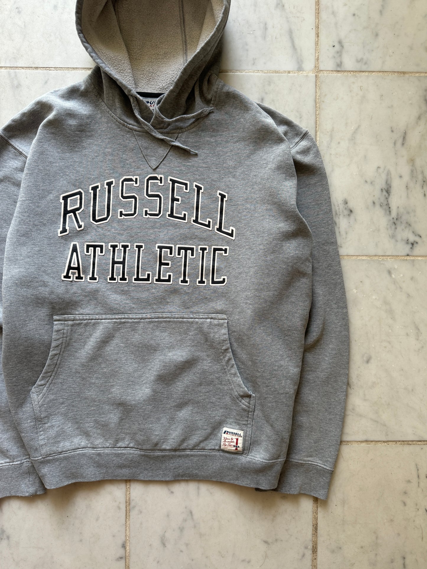 RUSSEL ATHLETICS GREY HOODIE - LARGE