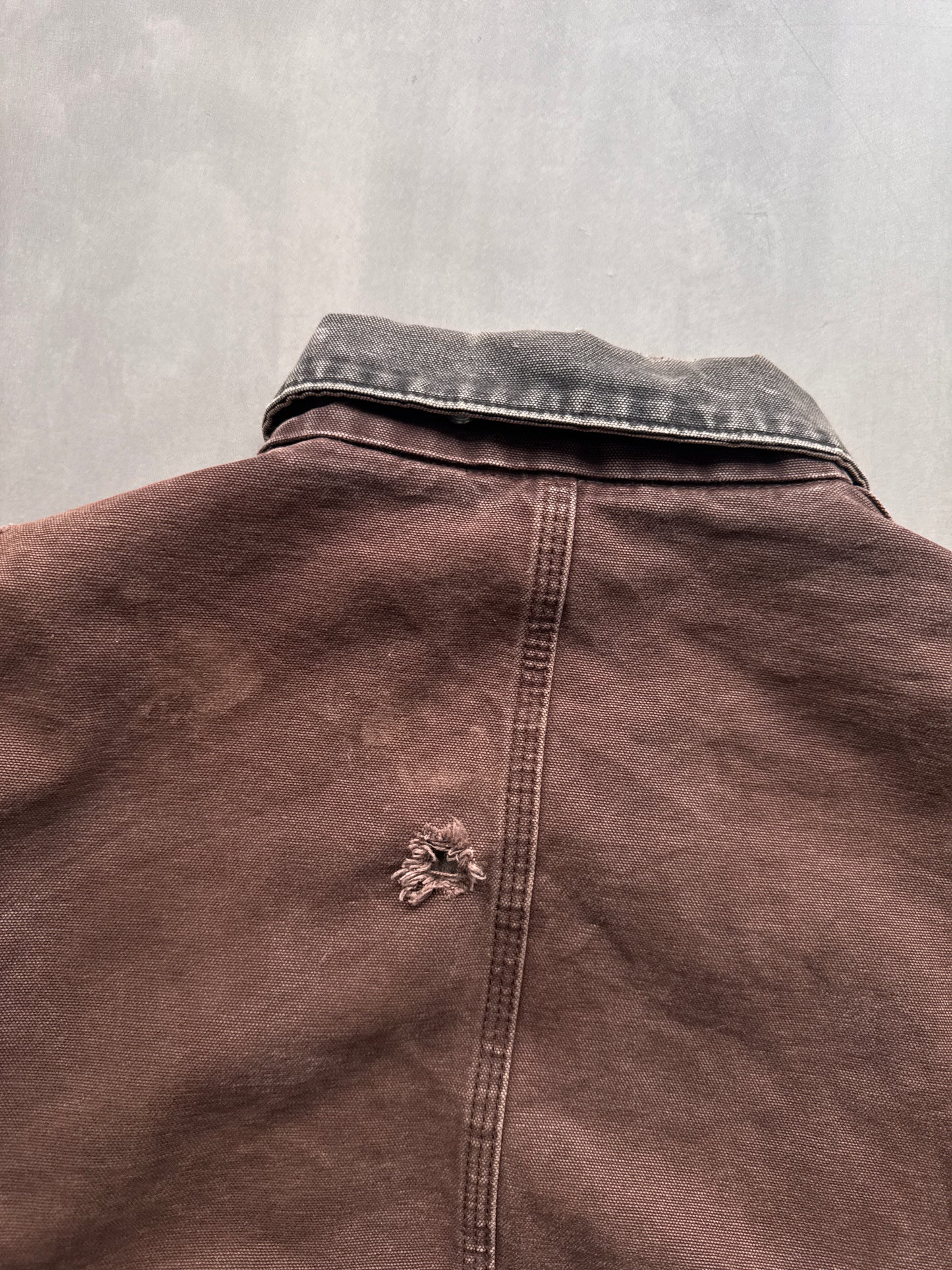 VINTAGE CARHARTT DARK BROWN SHERPA LINED ARCTIC JACKET - XL