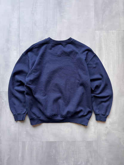 VINTAGE QUINCY PANTHERS NAVY SWEATER - LARGE