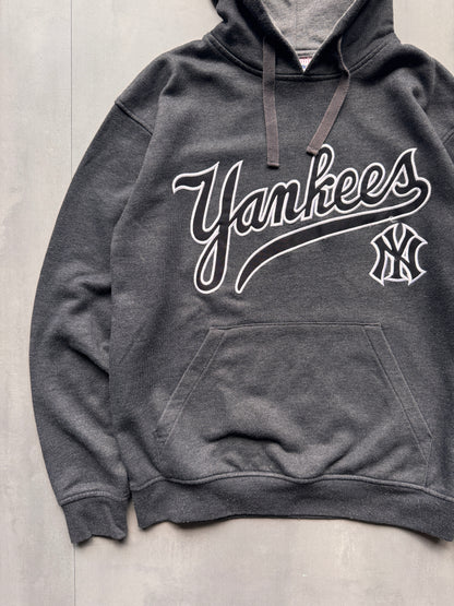 VINTAGE NEW YORK YANKEES GREY HOODIE - S