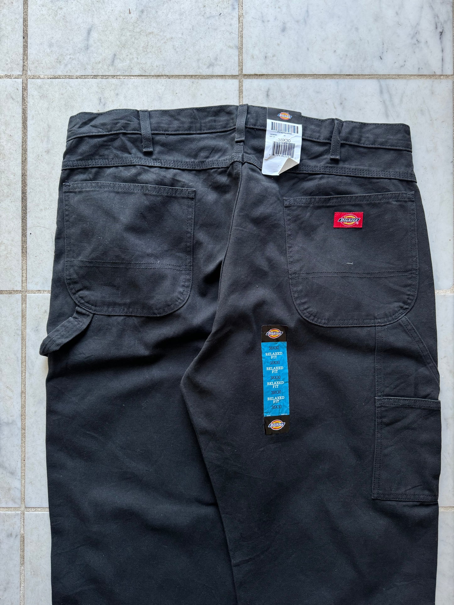 DICKIES BLACK WORK PANTS - 38x34