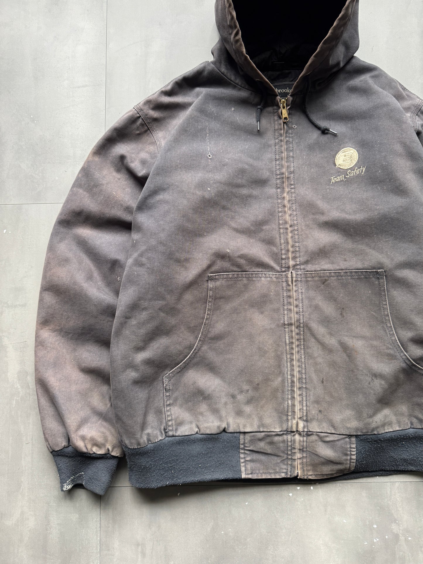 VINTAGE DUNBROOKE FADED GREY ACTIVE JACKET - XL