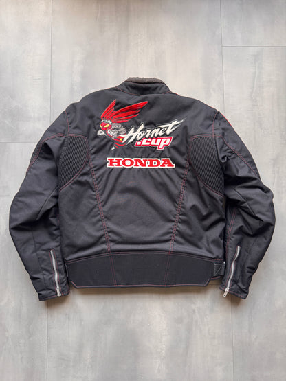 VINTAGE HONDA HORNET CUP BLACK MOTORCYCLE JACKET - L