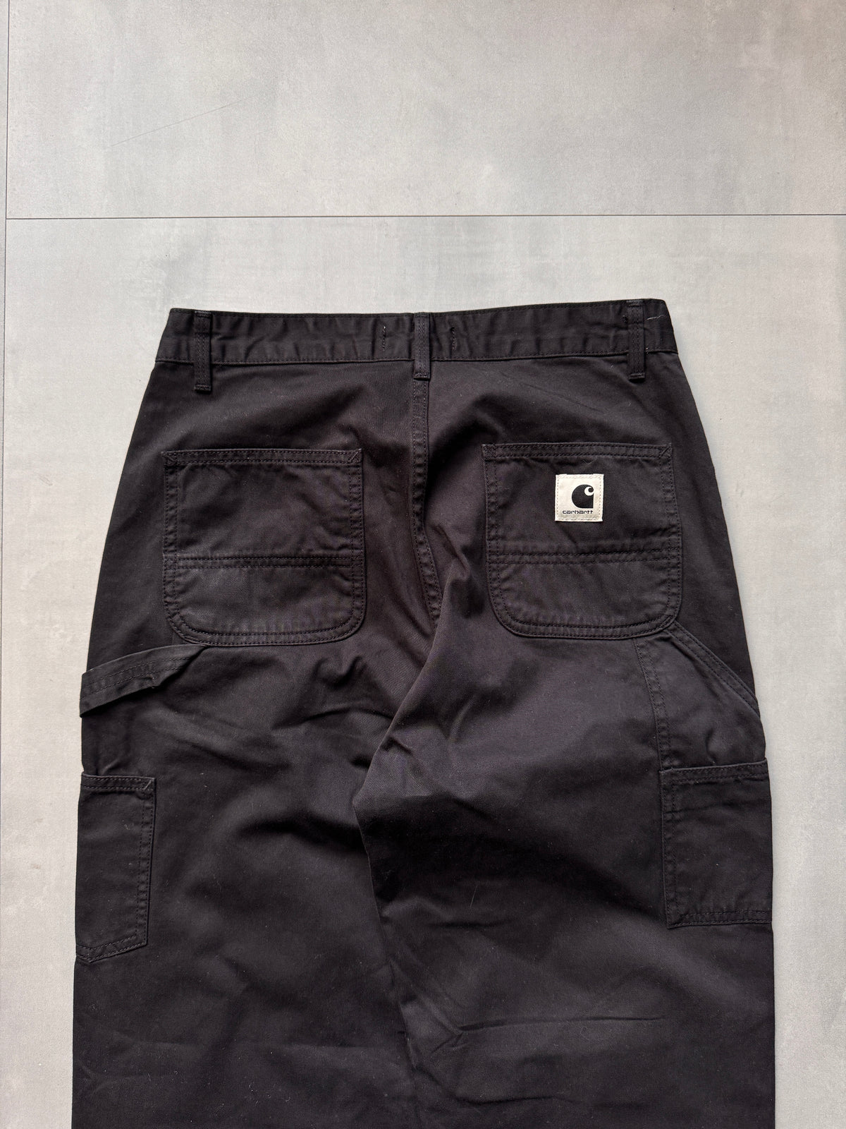 CARHARTT WIP BLACK CARPENTER PANTS - 25