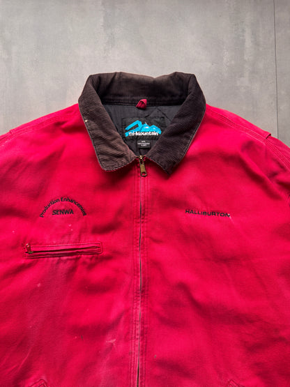 VINTAGE TRI-MOUNTAIN RED DETROIT WORK JACKET - 3XLARGE