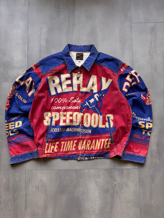 VINTAGE REPLAY RACE JACKET - L