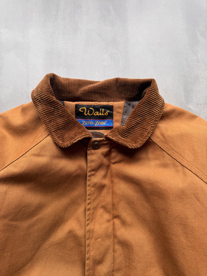 VINTAGE WALLS TAN TRUCKER JACKET - L