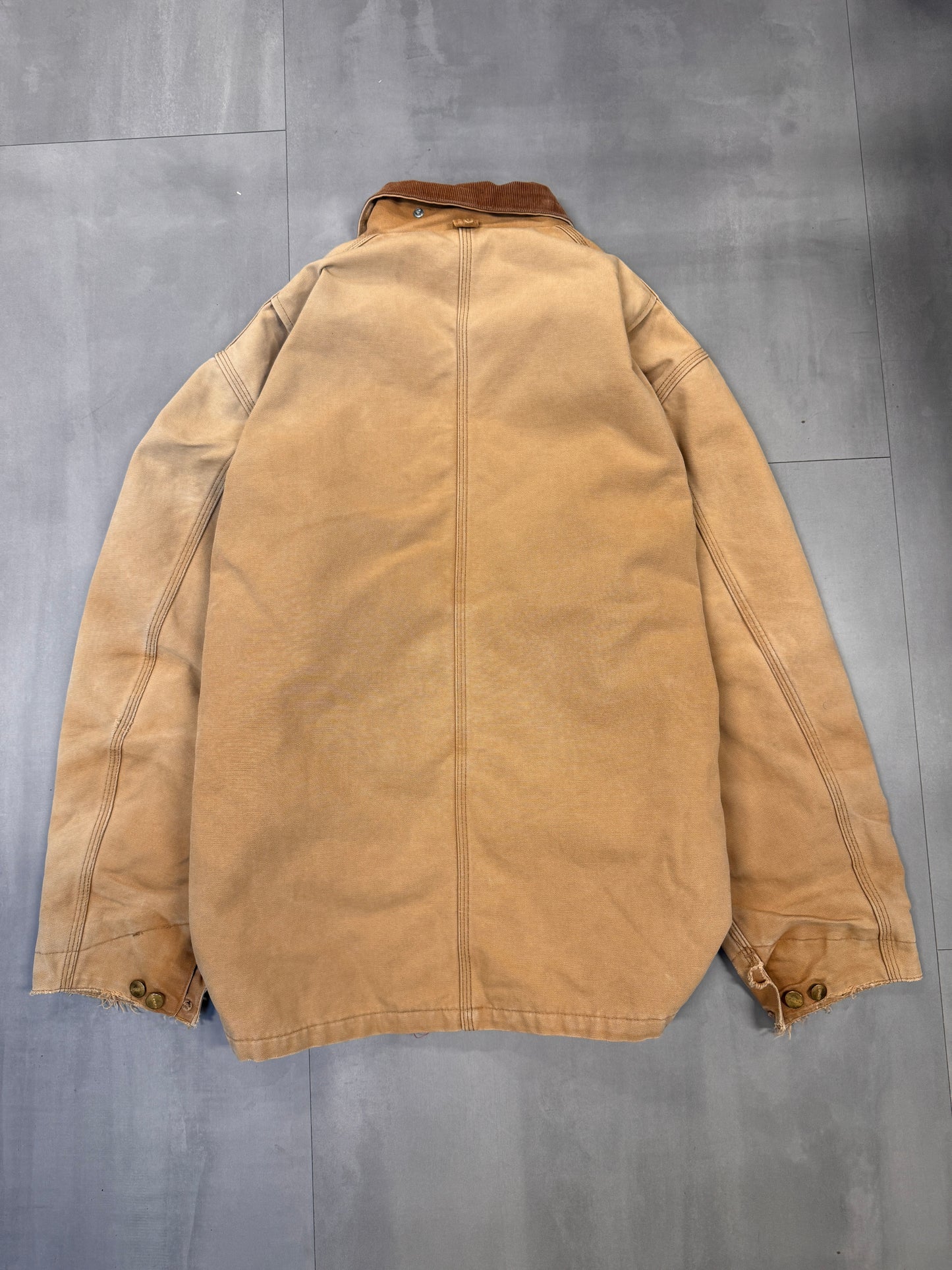 CARHARTT FADED TAN CHORE JACKET - XLARGE