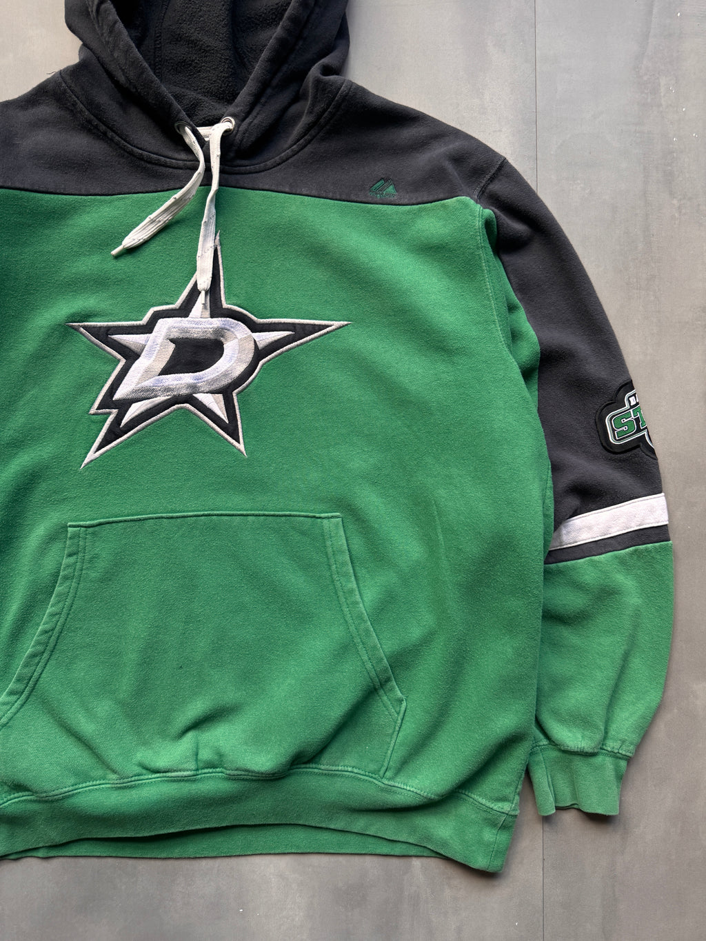 VINTAGE NHL DALLAS STARS GREEN HOODIE - L