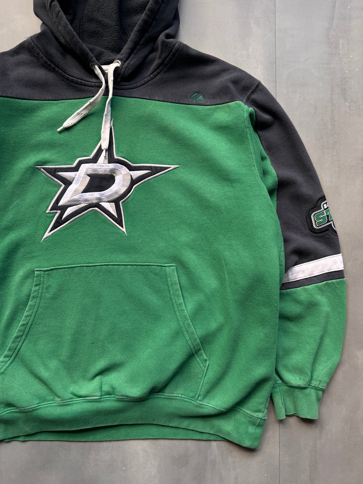 VINTAGE NHL DALLAS STARS GREEN HOODIE - L