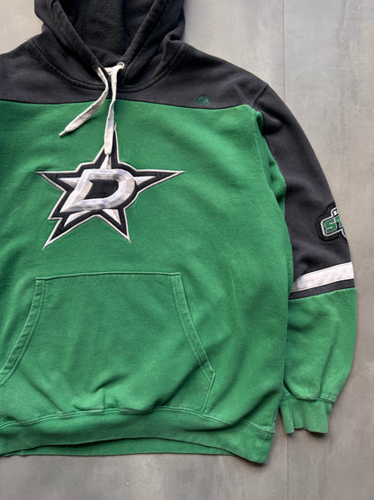 VINTAGE NHL DALLAS STARS GREEN HOODIE - L