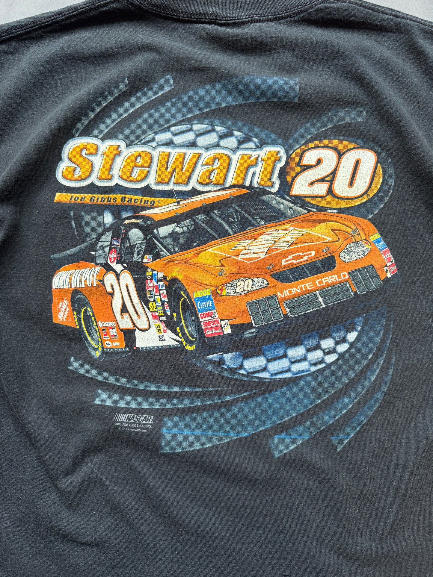 VINTAGE NASCAR STEWART 20 BLACK '04 TEE - XL