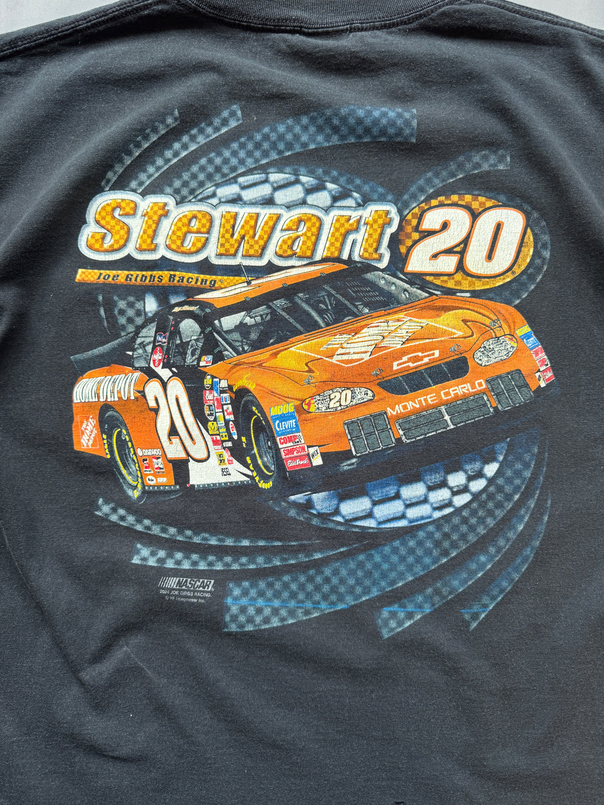 VINTAGE NASCAR STEWART 20 BLACK '04 TEE - XL