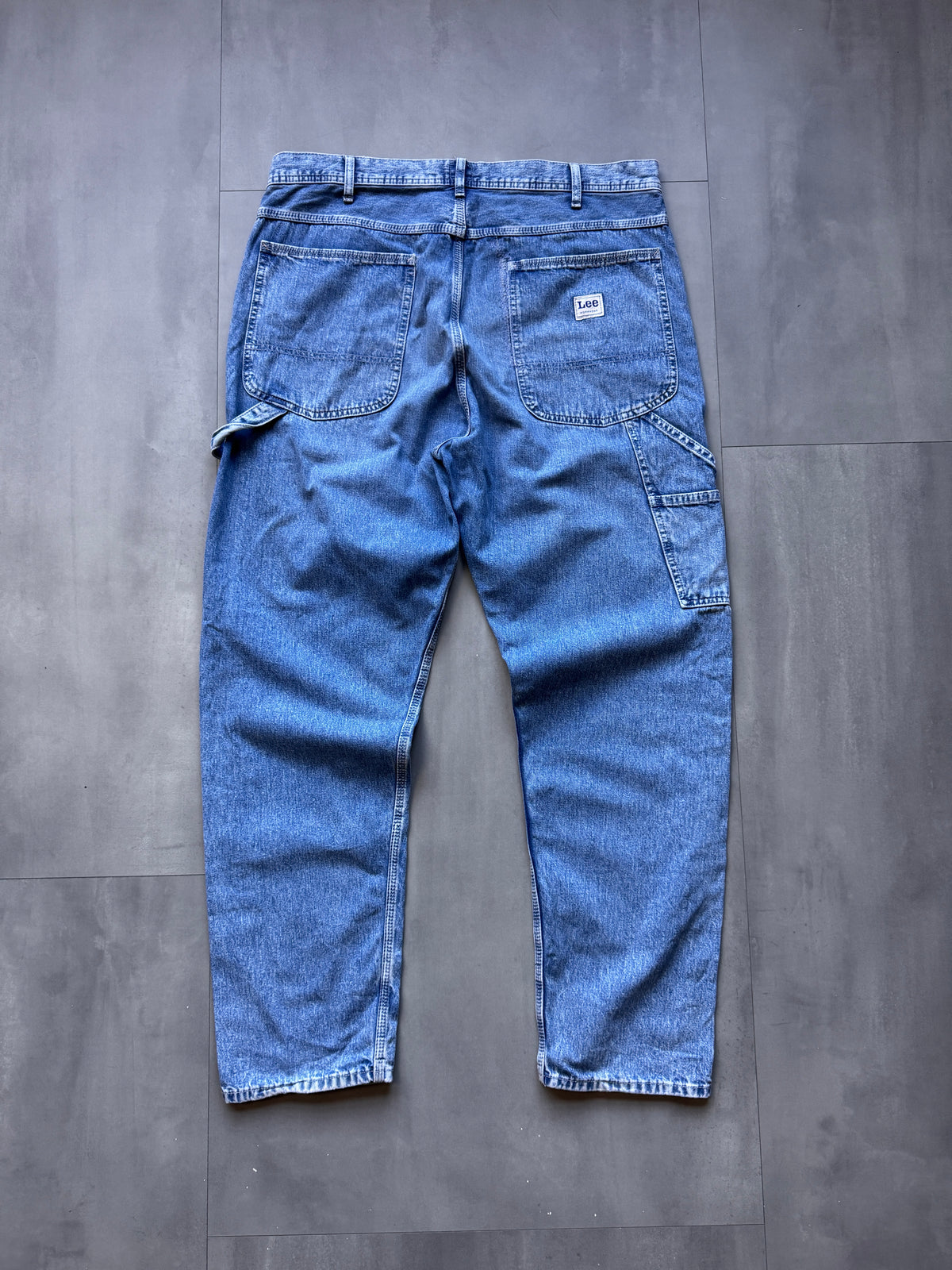 VINTAGE LEE LIGHT WASH DENIM CARPENTER PANTS - 34