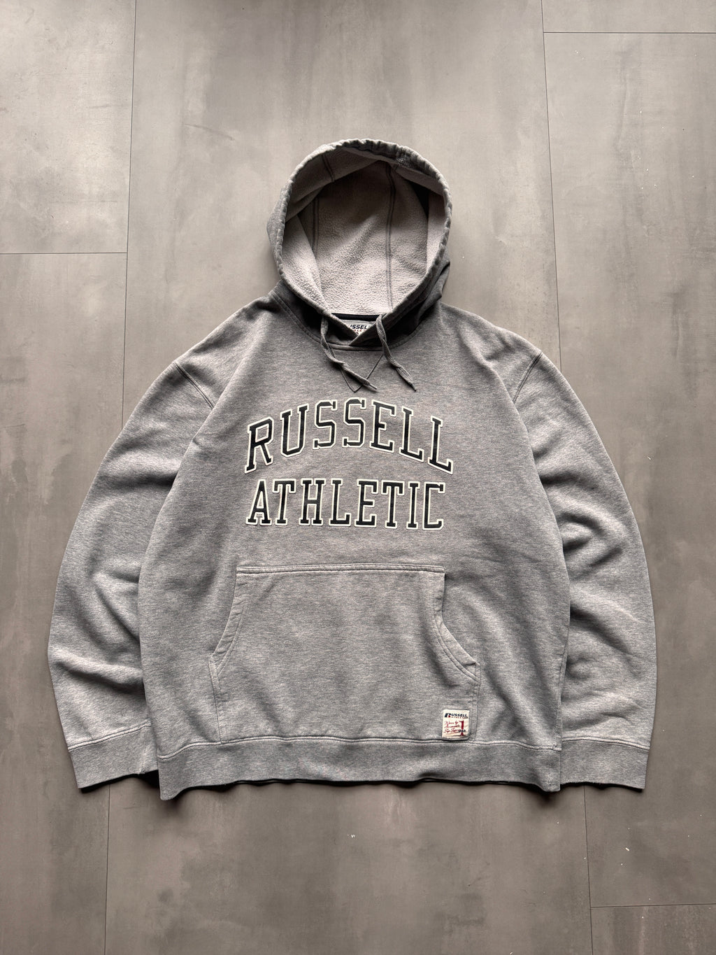 VINTAGE RUSSELL ATHLETIC GREY HOODIE - XL