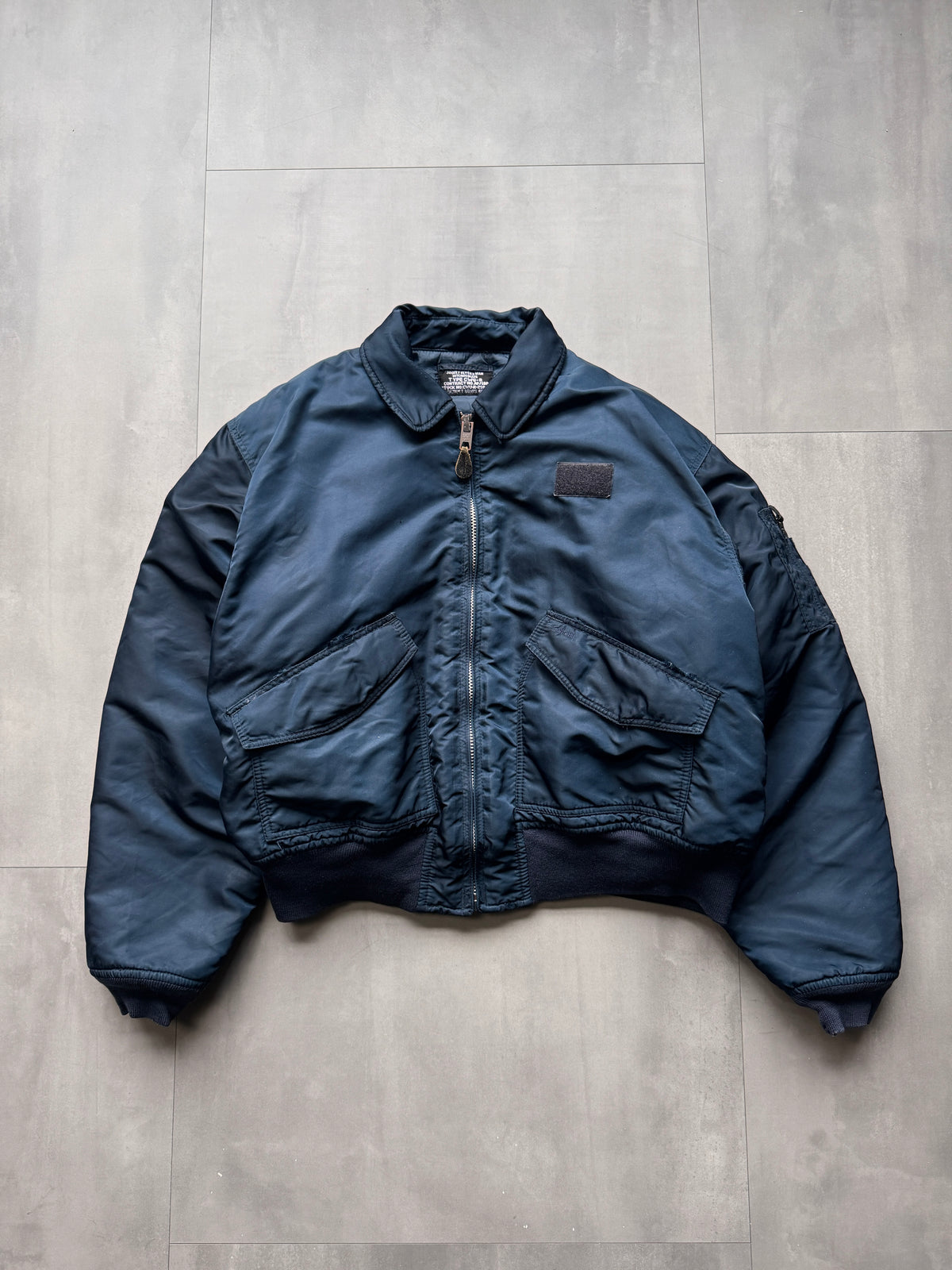 VINTAGE SCHOTT NYC NAVY TYPE CWU-R BOMBER JACKET - XL