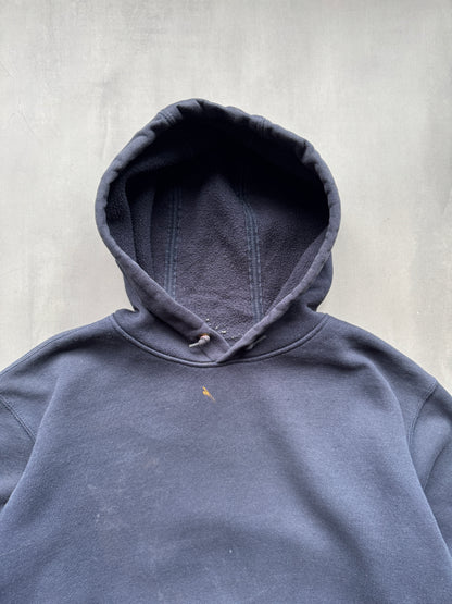 VINTAGE CARHARTT FADED NAVY HOODIE - L