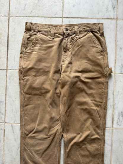 CARHARTT TAN LINED WORK PANTS - 34x36