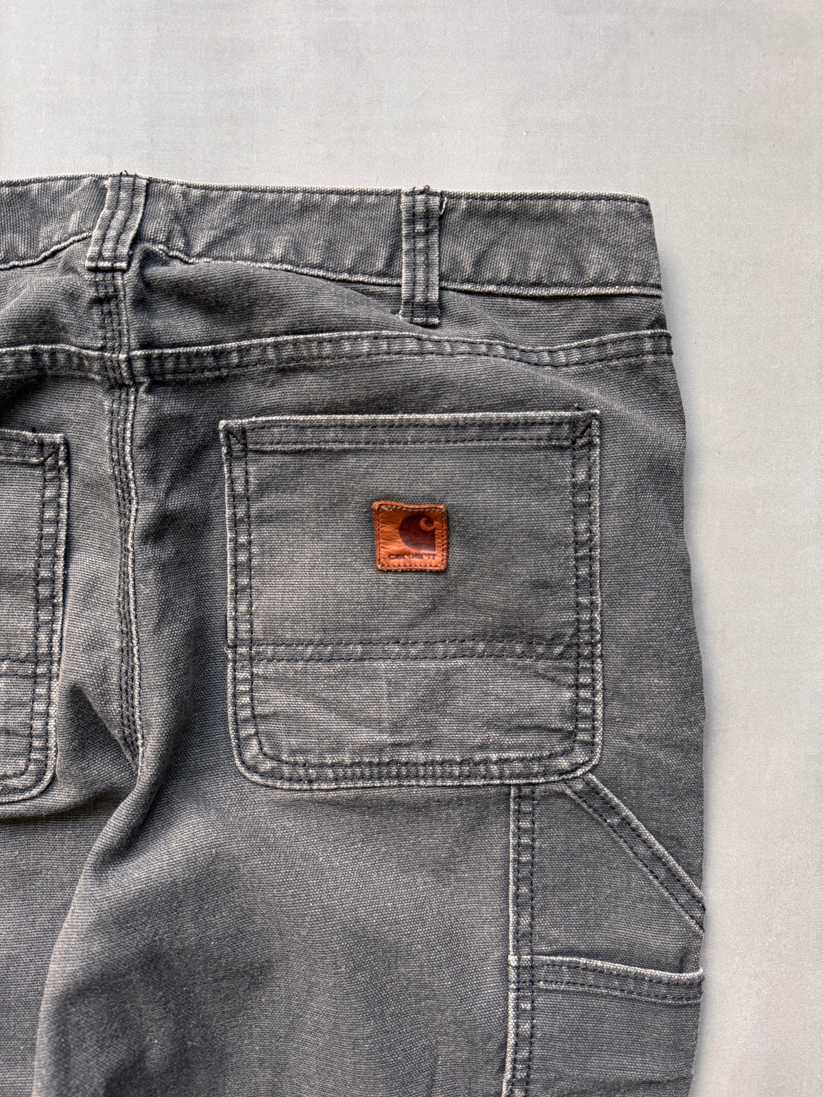 VINTAGE CARHARTT DOUBLE KNEE GREY CARPENTER PANTS - 30