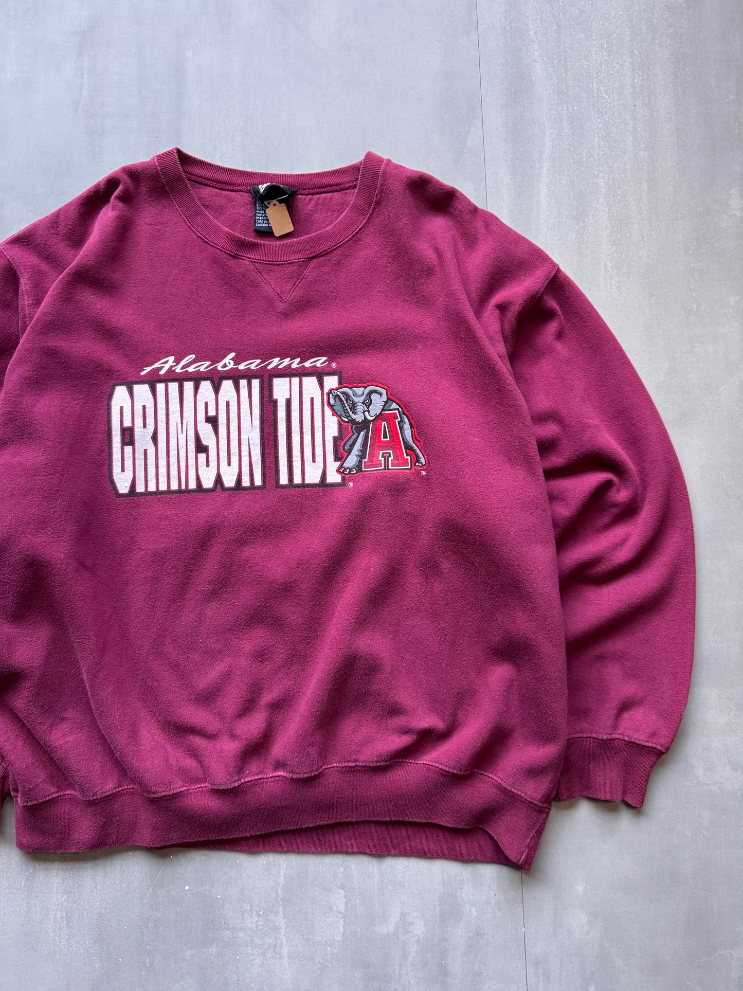 VINTAGE STARTER CRIMSON TIDE BURGUNDY SWEATER - XLARGE
