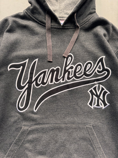 VINTAGE NEW YORK YANKEES GREY HOODIE - S