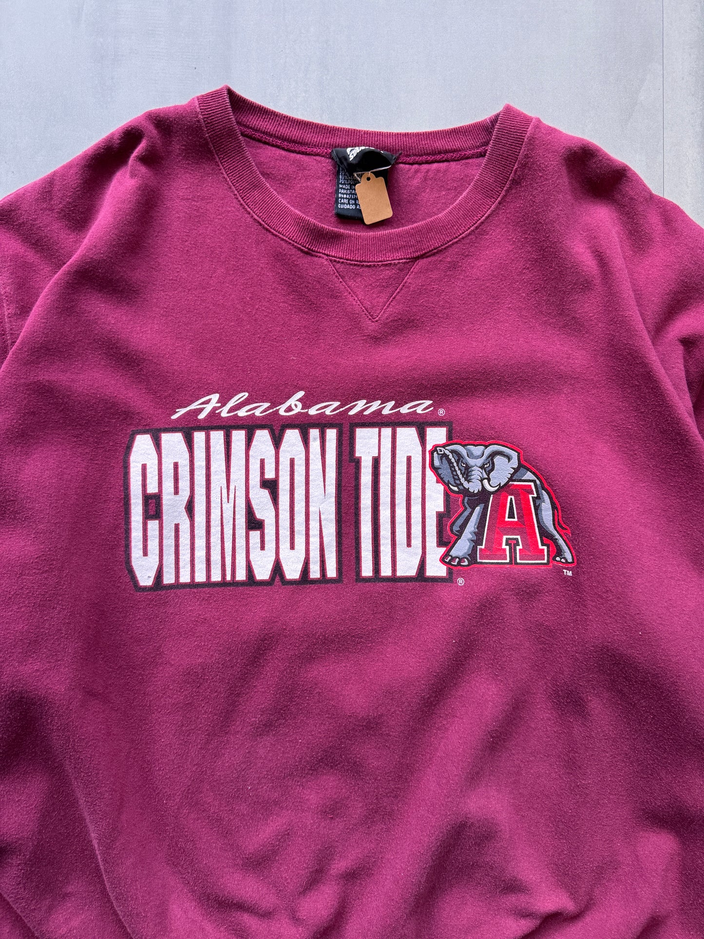 VINTAGE STARTER CRIMSON TIDE BURGUNDY SWEATER - XLARGE