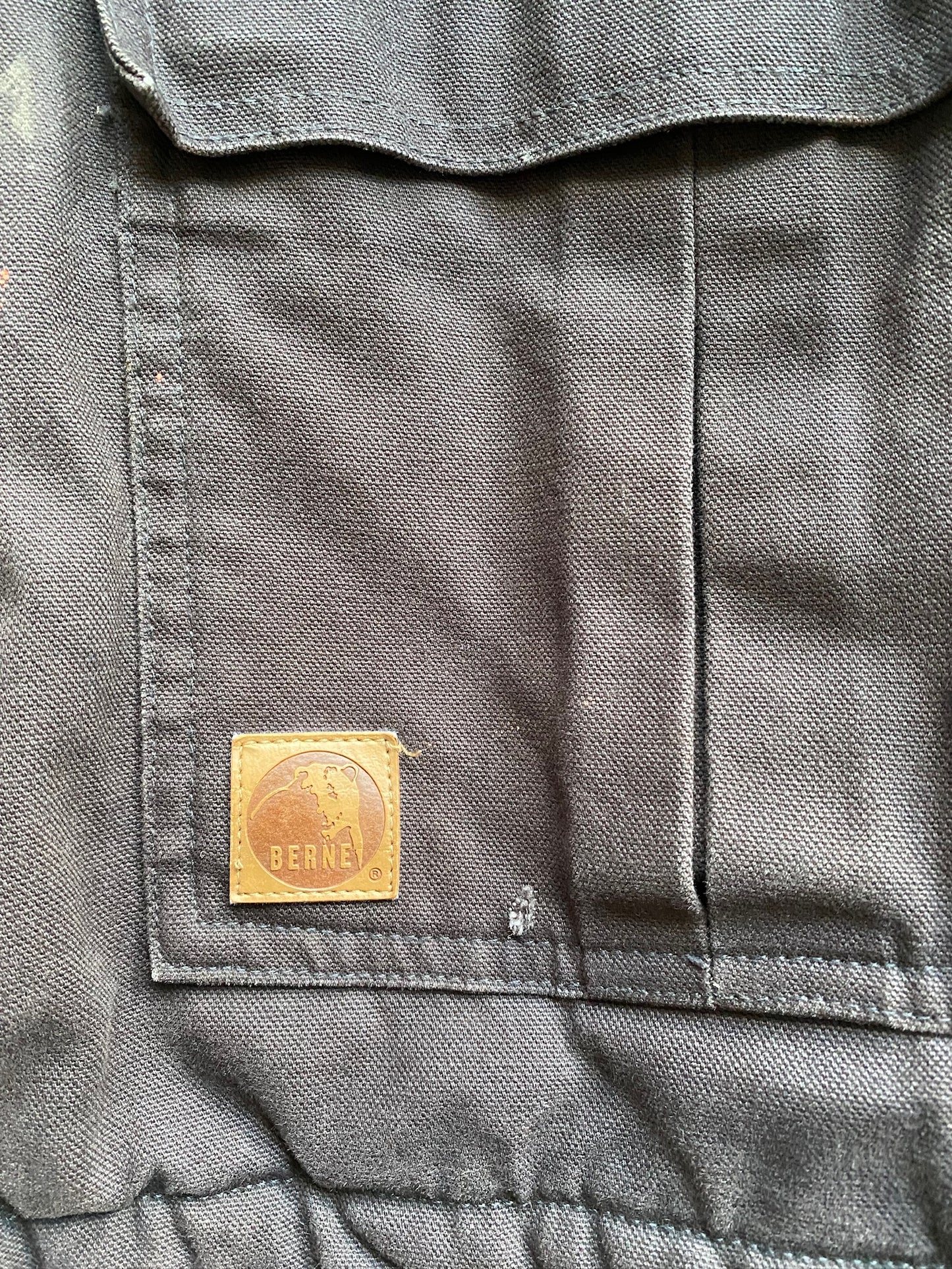 VINTAGE BERNE SHERPA LINED BROWN JACKET - XL