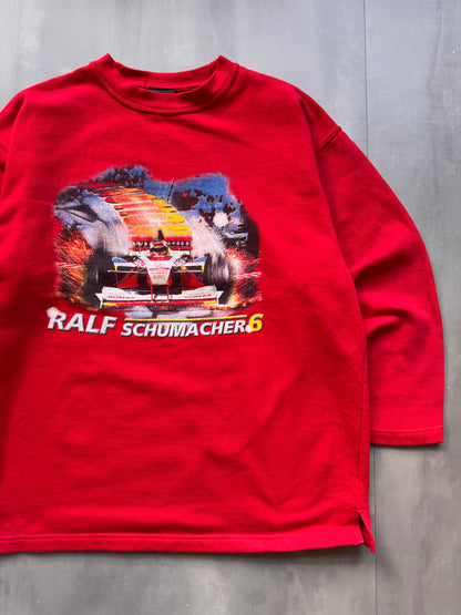 VINTAGE F1 RALF SCHUMACHER RED SWEATER - M