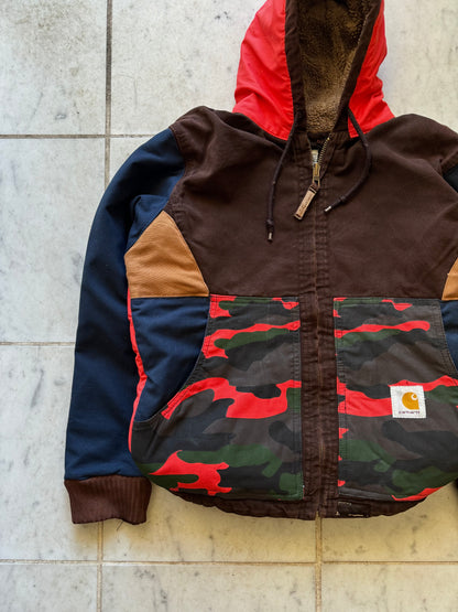 CARHARTT REWORKED CAMO PATTERN ACTIVE JACKET - XSMALL