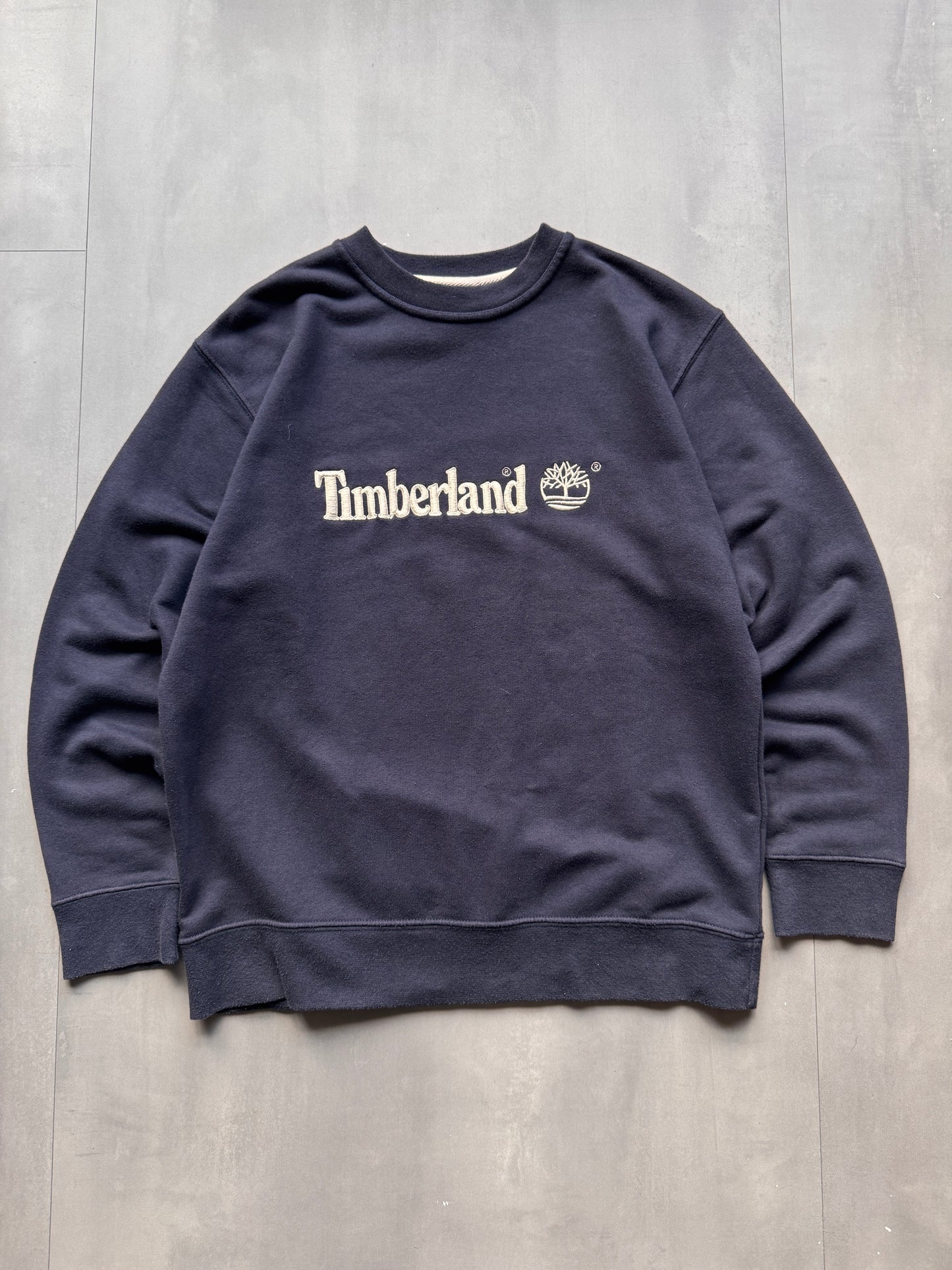 VINTAGE TIMBERLAND NAVY SWEATER - S