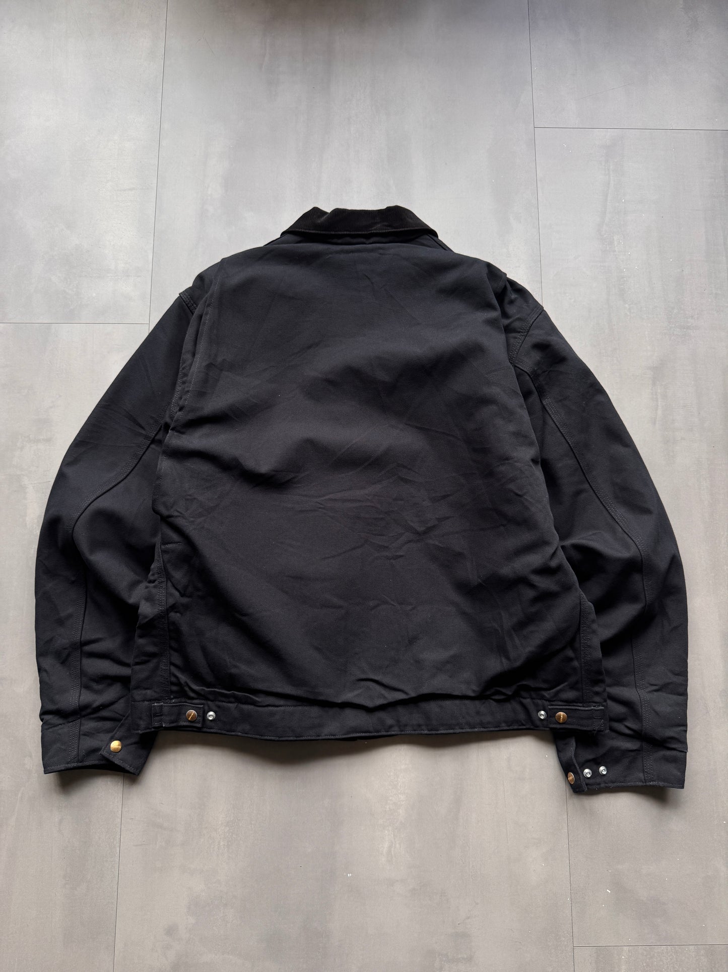 VINTAGE CARHARTT BLACK LINED DETROIT JACKET - XXL